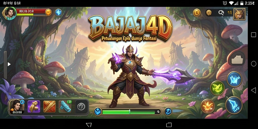 Screenshot gameplay <strong>BAJAJ4D</strong> menunjukkan pertarungan epik di dunia fantasi.