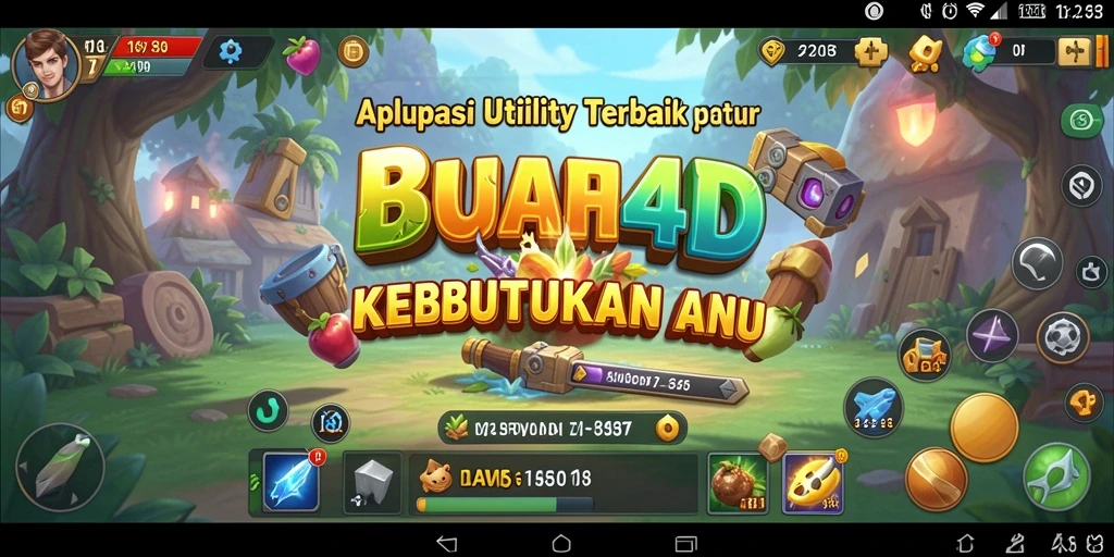 Tampilan utama BUAH4D dengan fitur-fitur utility yang menarik.