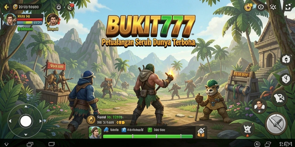 Tampilan gameplay Open World BUKIT777 yang menakjubkan saat menjelajahi dunia.
