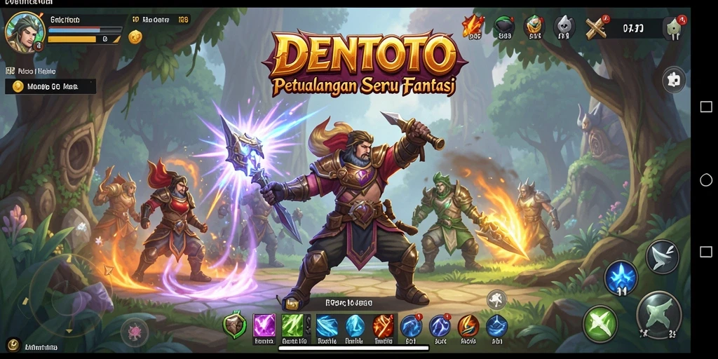 Tampilan gameplay seru DENTOTO dalam dunia ARPG yang menantang.
