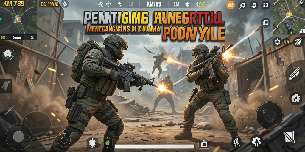 Tampilan gameplay KM789 yang menegangkan di medan pertempuran.