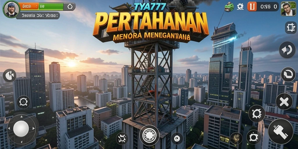 Tampilan gameplay menakjubkan di TYA777 dalam pertahanan menara.