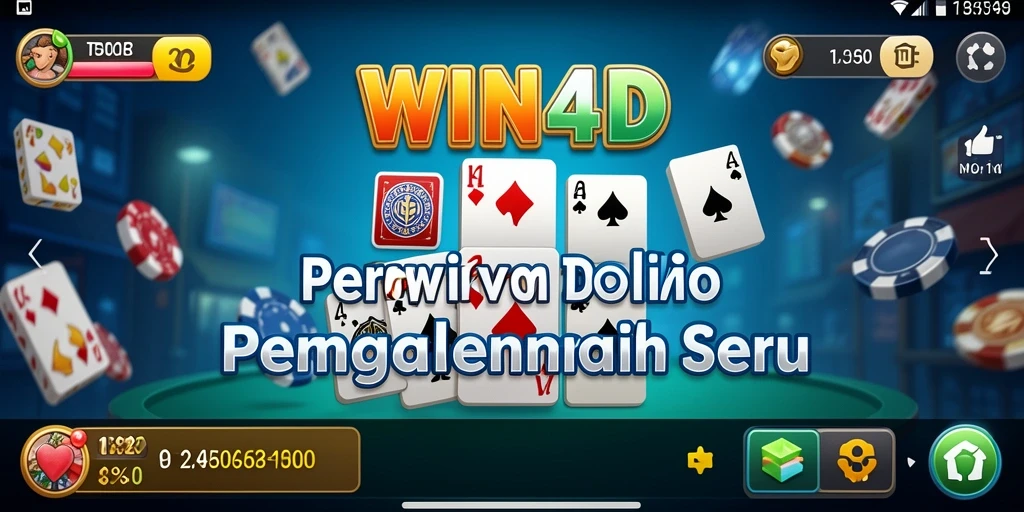 Tangkapan layar gameplay WIN4D menampilkan aksi seru permainan Domino.