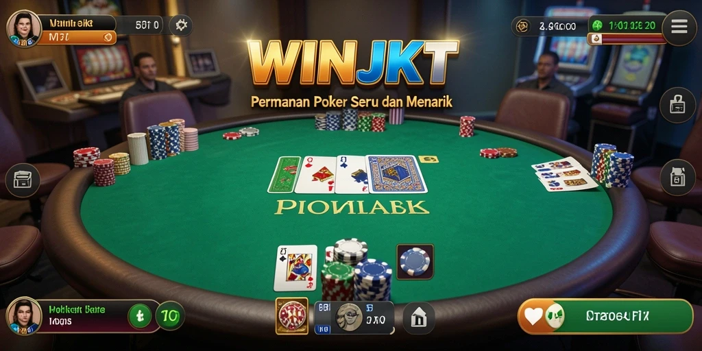 Tampilan gameplay menarik dari permainan poker WINJKT.
